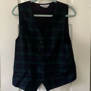 Vintage lightweight plaid vest